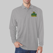 Helmet - UltraClub® Adult Cool & Dry Long-Sleeve Mesh Piqué Polo